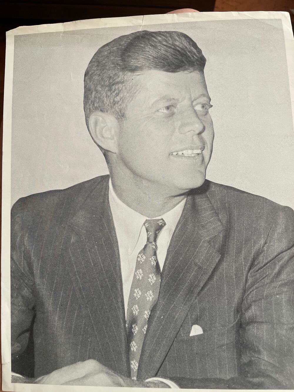 John F Kennedy 1960 Campaign Photo w Handwritten Cow Palace Provenance 8x10